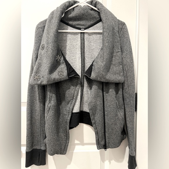 Lululemon Karmacollected Jacket heathered speckled black NWOT - Picture 6 of 10